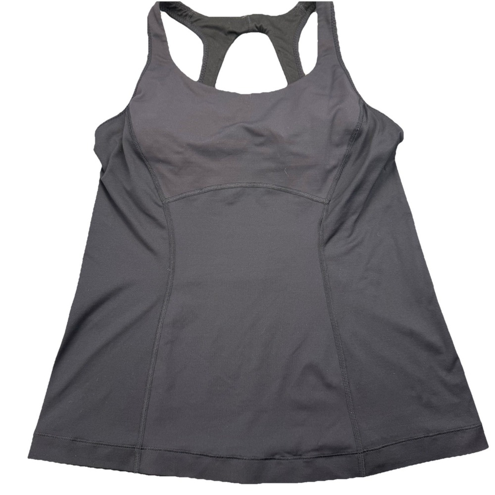 Lululemon Women's M Tank Top Sports Bra Mesh Black (no Tag See Measurements)